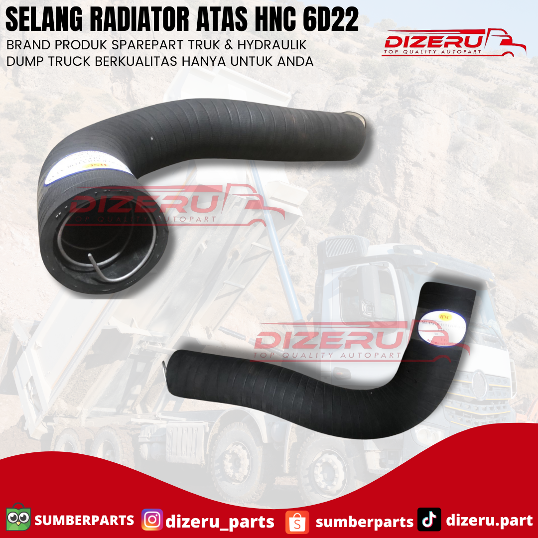 Selang Radiator Atas HNC 6D22